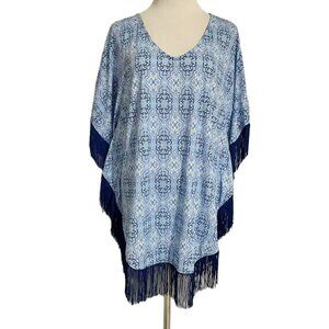 NEW Cabana Life Size Large  Top Cover Up SPF UPF Fringe